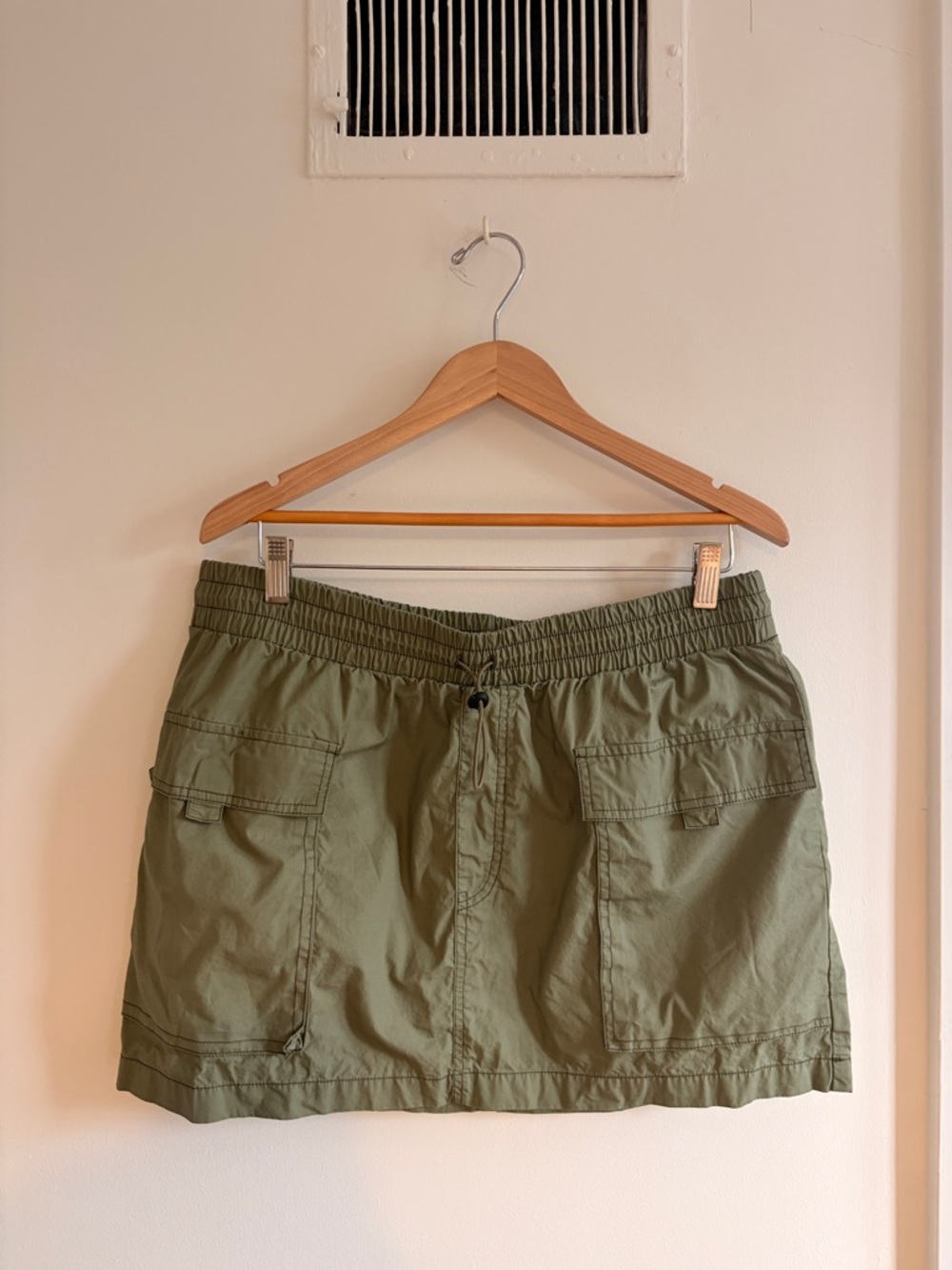 Olive Green Cargo Skirt